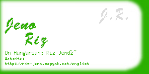 jeno riz business card